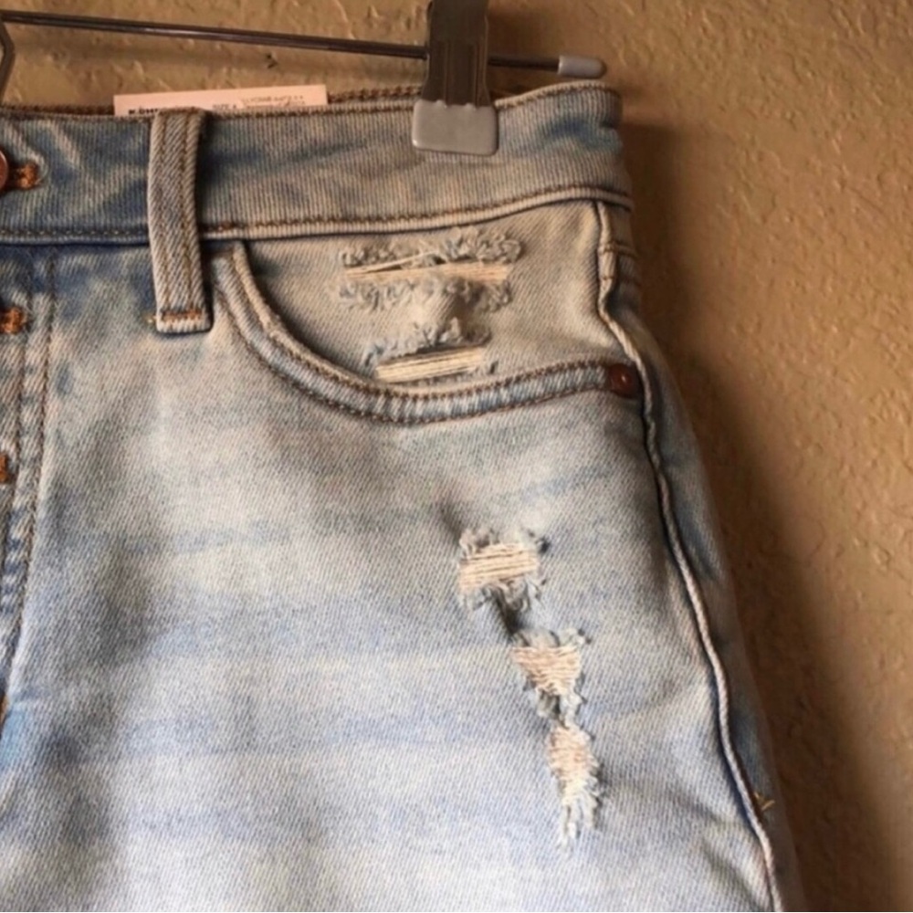 New Lauren Conrad Shorts Super High Rise Cutoff Denim Blue Jean Shorts Women’s 4 - Picture 6 of 13